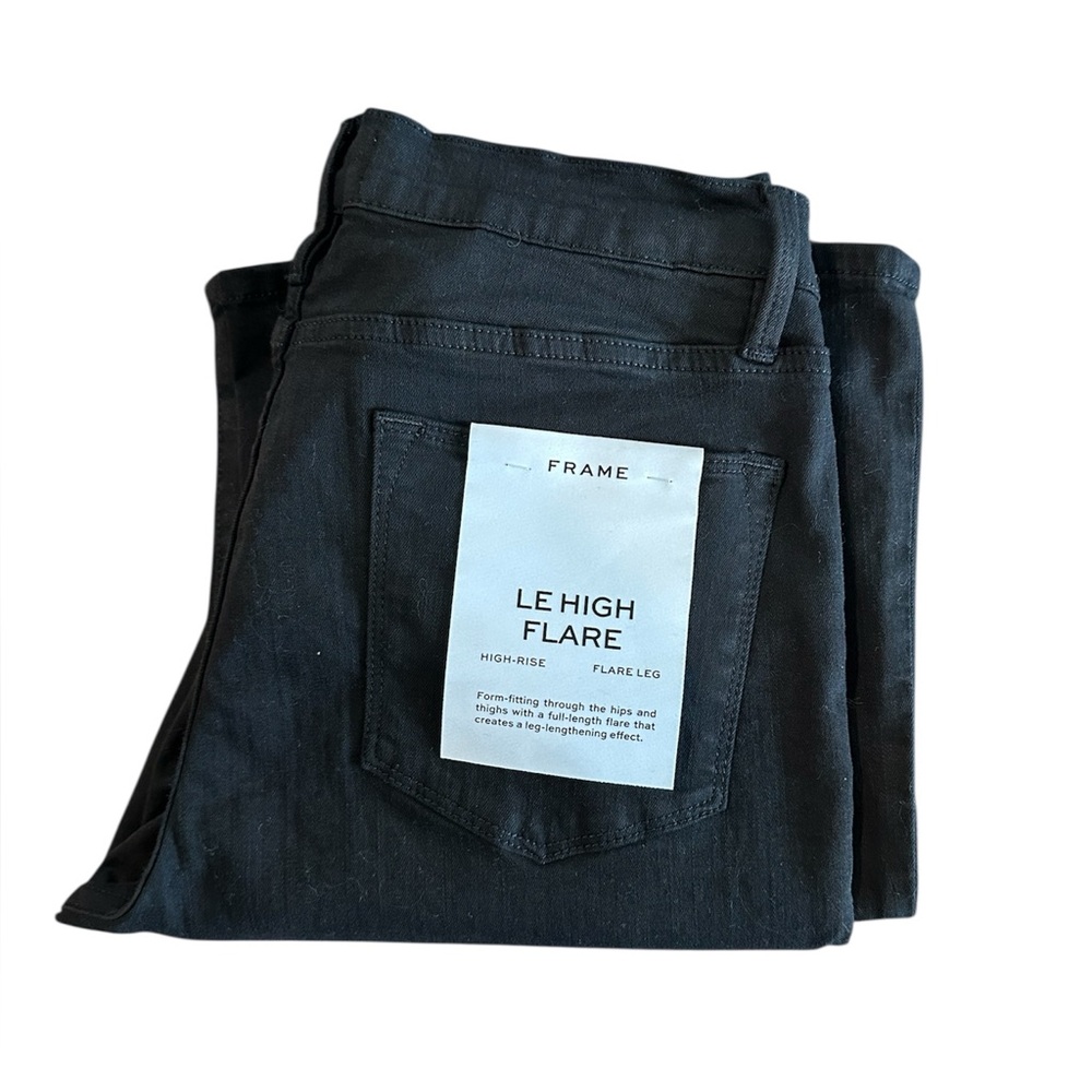 NWT Frame Denim Women’s Black Le High Flare Jeans size 32